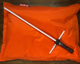 Fatboy lounge bean bag and Star Wars collectible