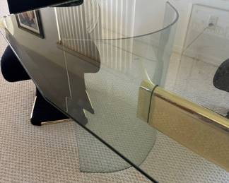 Glass dining table