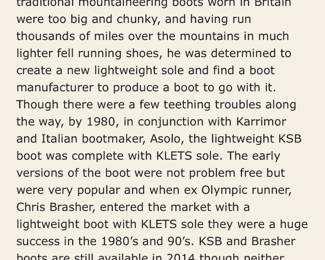 Into on soles of boots
