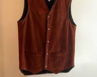 Brown suede vest