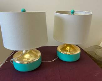 Modstyle Turquoise Gold Lamps