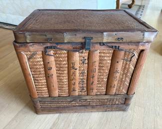 Antique Chinese Bamboo Basket