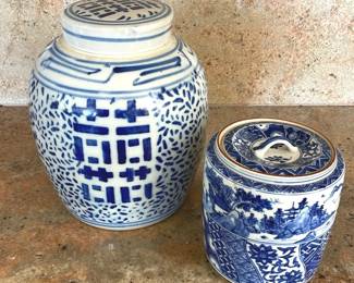 Antique Double Happiness Ginger Jar And Tea Ceremony Water Jug