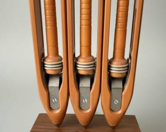 Mid-Century Modern Wood Dowel Table Lamp