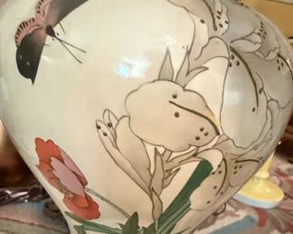 Chinoiserie Style Ceramic Table Lamps (Pair)
