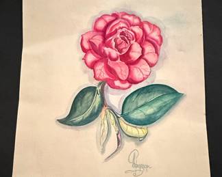 Floral Watercolor Painting by Thompson