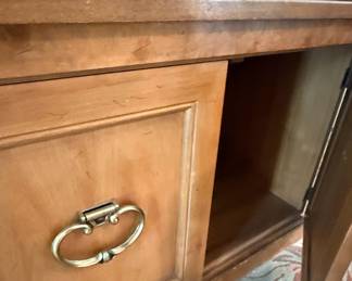 Mid-Century Modern Display Cabinet with Wire Mesh Doors