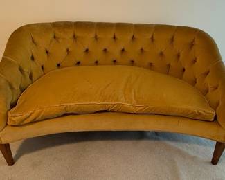 Hollywood Regency Style Tufted Loveseat