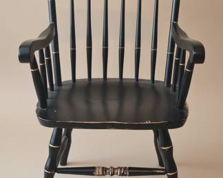 University of Tennessee Black and Gilt Windsor Chair