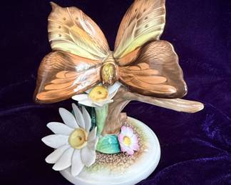 Herend Hungary Handpainted Porcelain Butterfly Figurine