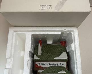 Department 56 Dickens' Village Series "T. Wells Fruit and Spice Shop"