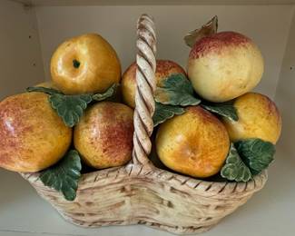 Ceramic Fruit Basket with Apples Style