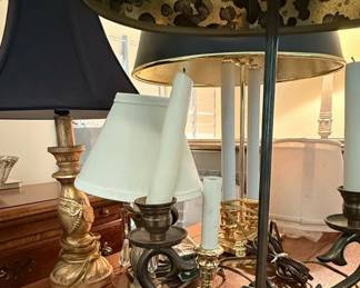 Bouillotte Style Table Lamps (Set of 3)