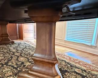 Dining Table with Banded Inlay and Claw Feet