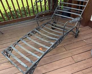 Woodard Grapevine Design Wrought Iron Chaise Lounge and Seating Set