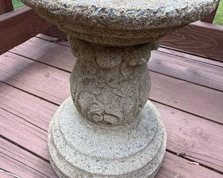 Stone Pedestal Birdbath