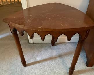 Gothic Revival Style Triangle Side Table