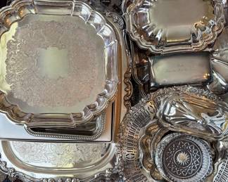 Silver Plated Serving Bowls and Platters