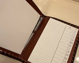 Embossed Leather Journal and Address Book Set
