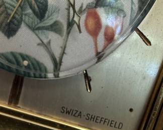 Swiza-Sheffield Floral Alarm Clock