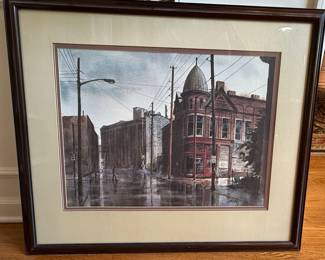 "Central Avenue Rainy Day" by American artist Jim Gray