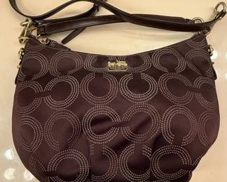 Coach Madison Dotted Op Art Hobo Bag