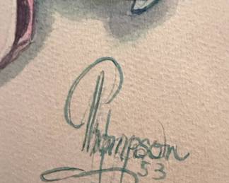 Floral Watercolor Painting by Thompson