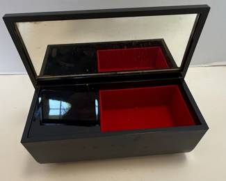 Westland Co. "Memory" Japanese Black Lacquer Musical Jewelry Box