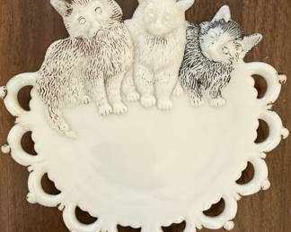 Cat Figurine Plate