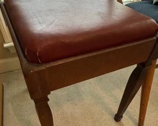 Vintage Sewing Machine Stool with Storage