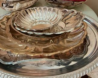 Silver Plated Serving Bowls and Platters
