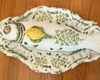 Nove Z.A. Italian Ceramic Fish Platter