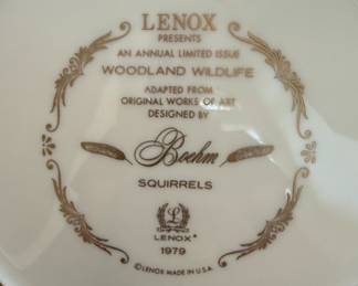 Lenox "Woodland Wildlife" "Squirrels" Annual Limited Issue Plate