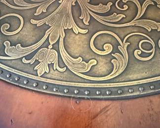 Inlaid Pedestal Side Table