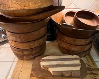 Laurids Lønborg Teak Serving Bowl, Wood Bowls and Cutting Boards