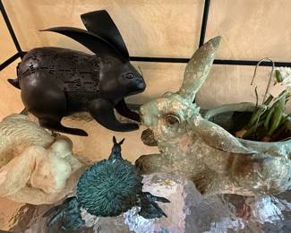 Bunny and Planter Decor Set