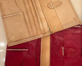 Embossed Leather Journal and Address Book Set