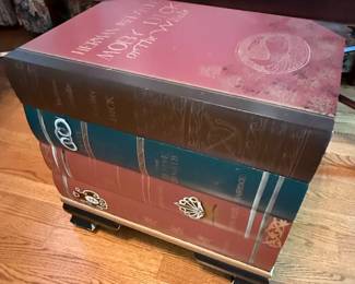 Stacked Books End Table