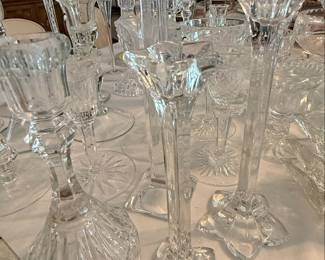 Crystal Glass Candlestick Assortment