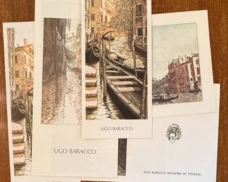 Ugo Baracco Venice Canal Etching