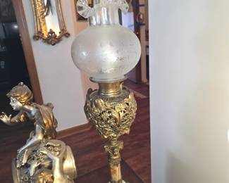 Bradley & Hubbard electrified lamp