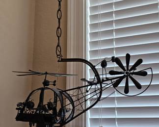 This is a rare Anthony Quayle Metal Helicopter, it works, Gunners move, Rotors move, really an outstanding unique piece.