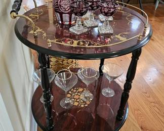 Italian inlaid Bar Cart