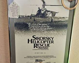 Sikorsky Helicopter he flew Rescue Missions with
