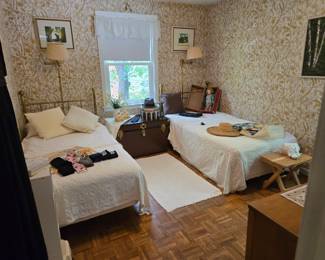 Brass twin beds
