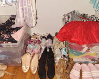 Girl's Clothing, 4T to 8 & Girl's Shoes, Size 11 to 13, Dance Shoes