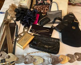 Purses,belt,scarves