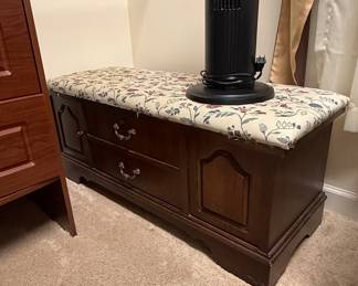 Vintage Lane Cedar Lined Storage Bench with Drawers