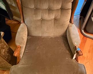 Vintage Upholstered Wingback Armchair