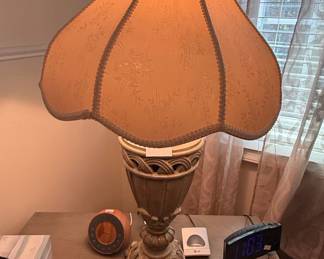 Vintage Ornate Urn Base Table Lamp with Bell Shade